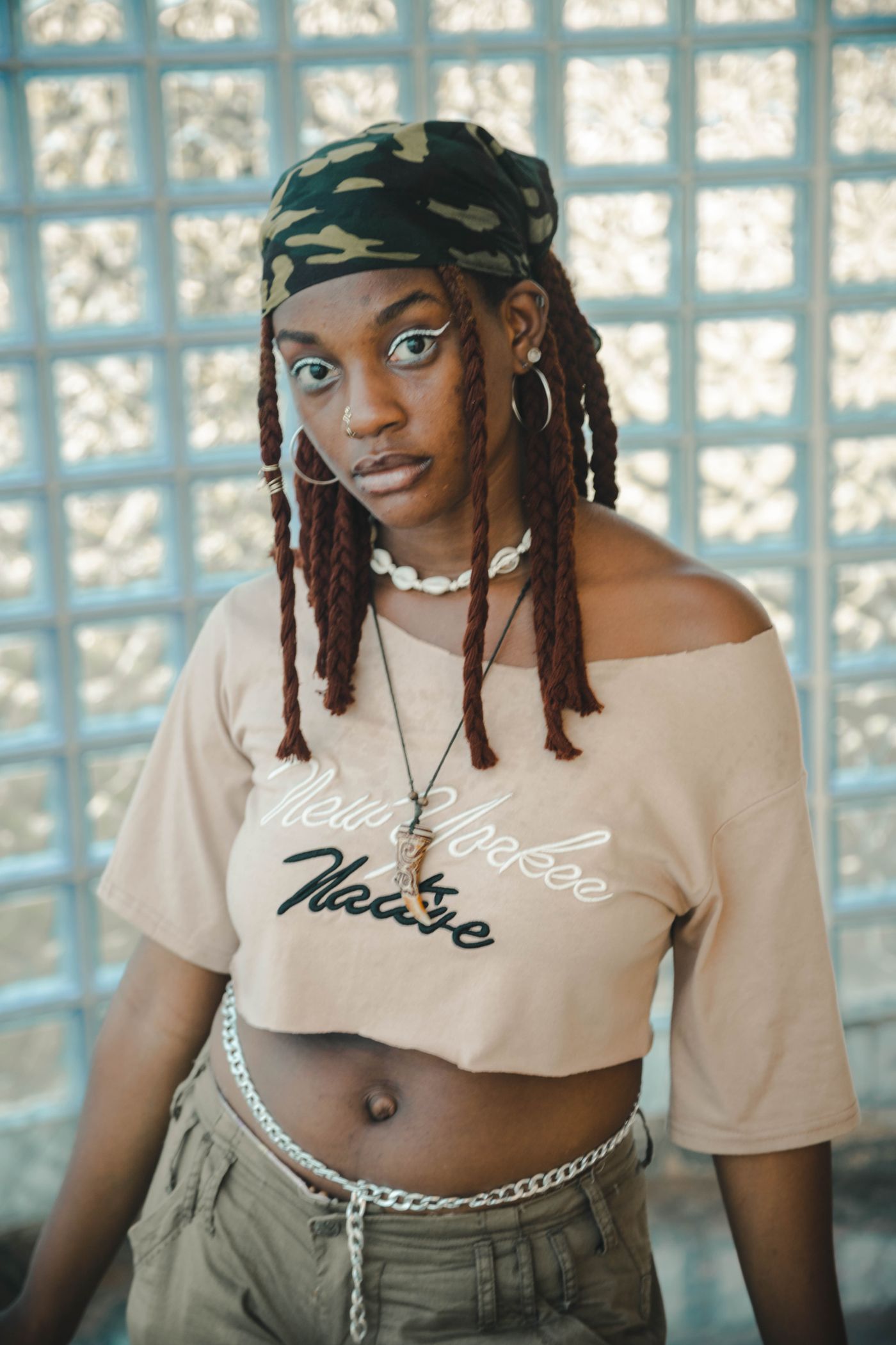 Headscarf, Hoops, and a Clean Summer Face Detail