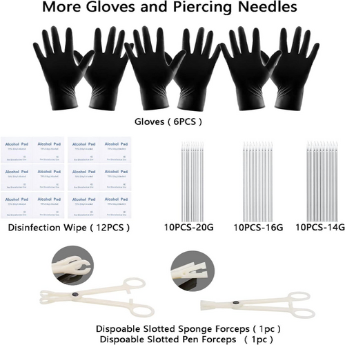 
  
    120PCS Stainless Steel Ear Stud & Body Jewelry Accessory Set, Unisex Style
  
