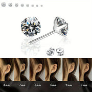 Sterling Silver Ear Stud & Body Jewelry Accessory Set, Unisex Style