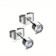 Sterling Silver Ear Stud & Body Jewelry Accessory Set, Unisex Style