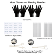 120PCS Stainless Steel Ear Stud & Body Jewelry Accessory Set, Unisex Style