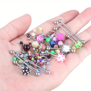 140PCS Body Piercing Kit - 14G & 16G Stainless Steel Finish Piercing Jewelry Set - Includes BCR, CBR, Labret Rings, Cartilage Earrings, Daith Rings, Nose Septum Rings, Nose Studs, Belly Button Rings, Smiley Piercing, and More - Bold Body Jewelry Kit