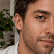Men's DIY Ear Nose Piercing Tool Kit With Stainless Steel Studs Hoops Cross Lightning Dangle Rings Home Body Jewelry Set For Guys