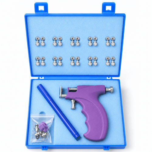 
  
    10 Pairs Sparkling Crystal Ear Studs With Jewelry Applicator, Portable Earring Tool Kit With Blue Case, Stylish Ear Accessories Set
  
