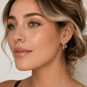 36PCS Copper Alloy Nose Stud & Hoop Set, K14 Gold Plated, Gold & Silver Tone Mixed Nose Jewelry Collection, Rhinestone Moon Flower Heart Star L-Shaped Nose Rings for Women