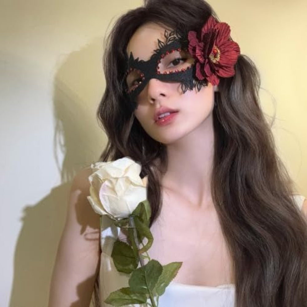 Gothic Masquerade Eye Mask - Floral & Punk Styles