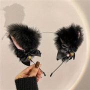 Cat three-piece set simulation animal ear plush headband cat ears cat tail a complete set of cosplay headband accessories fox suit