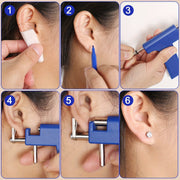 Bold Ear Piercing Gun Kit 3rd Gen Style-Ready DIY Ear Piercer Tool Set With Stainless Steel Stud Earrings For Home Salon