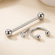 Bold Body Piercing Kit, 316 Stainless Steel & Acrylic Jewelry Set, New Generation Ear Piercing Gun, DIY Piercing Tools with Accessory Pieces Clamps Gloves Care Accessories for Nose Lip Belly Septum