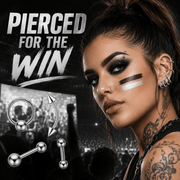 DIY Home Piercing Tool Set: Includes Blue Ear Piercing Gun, Disposable New Generation Ear Piercer, Stainless Steel Studs, Hoops, Accessory Pieces & Clamps - Ultimate Piercing Device Kit