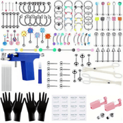 160PCS Ear Stud & Body Jewelry Accessory Set, Unisex Style