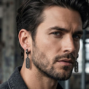 124PCS Complete Bold 316 Stainless Steel Finish Stainless Steel Body Piercing Kit with 10 Accessory Pieces, Assorted Jewelry, 2x Pink Disposable Self-Ear Piercing Guns, and Edgy Goth Style Black Titanium Razor Blade Dangle Earrings.