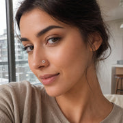 22Pcs Stainless Steel Nose Rings Studs Set for Women Men, L Shaped Nose Studs Bone Screw Nose Hoops 20G Piercing Jewelry Butterfly Heart Flower CZ Inlaid