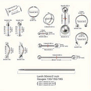 All-In-One Piercing Starter Kit 14G Piercer Reusable Ear Piercing Gun Disposable Pink Tools Stainless Steel Studs Clamps