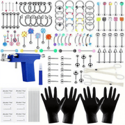 156PCS Ear Stud & Body Jewelry Accessory Set, Unisex Style