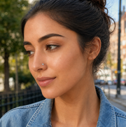 22Pcs Stainless Steel Nose Rings Studs Set for Women Men, L Shaped Nose Studs Bone Screw Nose Hoops 20G Piercing Jewelry Butterfly Heart Flower CZ Inlaid