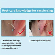 124PCS Stainless Steel Ear Stud & Body Jewelry Accessory Set, Unisex Style