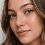 28PCS Ear Piercing Kit with Copper Alloy Nose Rings & Earrings, K14 Gold Color & Silver Color Charm Jewelry Set for Women