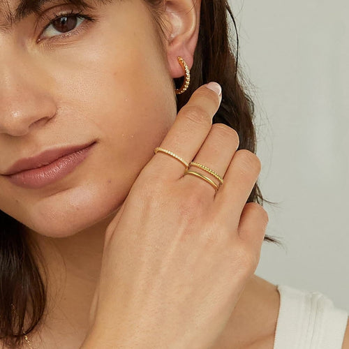 
  
    10PCS 14K Gold Plated Stacking Ring Set for Women, Copper Alloy Dainty Thumb Stackable Rings, Heart CZ Non Tarnish Plain Band Size 4-11
  
