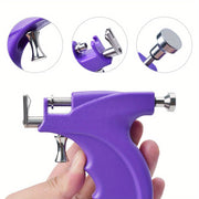 Bold ear piercing gun super kit, including 40 pairs of medical rainbow gun-style ear studs, a blue ear stud gun, and 2 nose studs, suitable for home, body, nose, and beauty salon ear piercing.