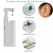 Bold Men's Ear Piercing Gun Kit, DIY Ear Puncture Tool Set With Stainless Steel Stud Earrings, Style-Ready Cartilage Tragus Lobe Piercing For Men