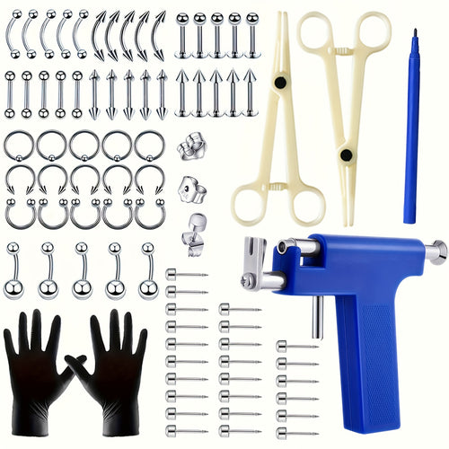 
  
    117pcs Bold Piercing Kit, with 84pcs Human Septum Piercing Kit And 33pcs Ear Piercing Kit, Style-Readyty Ear And Nose Piercer, Easy-to-Style Self Piercing Tool for Ears And Septum, Comfort Styling Accessory Pieces.
  
