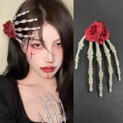Skull Hair Clip - Gothic Halloween Costume Accessory