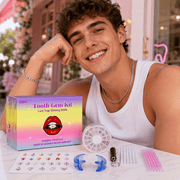 Men's Smile Gem Decoration Set, Assorted Crystal Charms with Applicator Tools, Fashion Accessory Kit