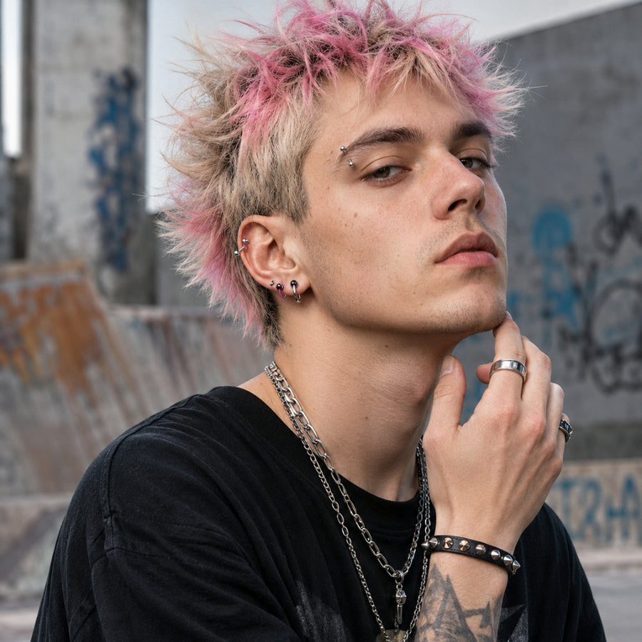 DULAUS jewelry styling with punk-inspired accessories