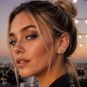 Men's & Women's Punk Gothic Stainless Steel Body Piercing Jewelry Lot Assortment Bulk Set – Nose, Lip, Eyebrow, Ear, Tongue, Navel Hoops, Studs, and Rings