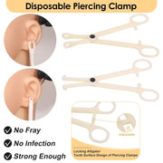 104PCS Body Septum Piercing Kit with 14G/16G/20G Piercing Accessory Pieces Piercing Jewelry and Tool Set for Ear Nose Belly Button Nipple Lip Cartilage Eyebrow Tongue Navel Piercing Kit for All Piercings