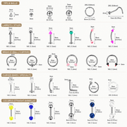 143PCS Unisex Body Piercing Jewelry Kit, Mixed Nose Rings, Belly Rings, Lip Rings, Ear Studs & Piercing Accessories Set For Women Men
